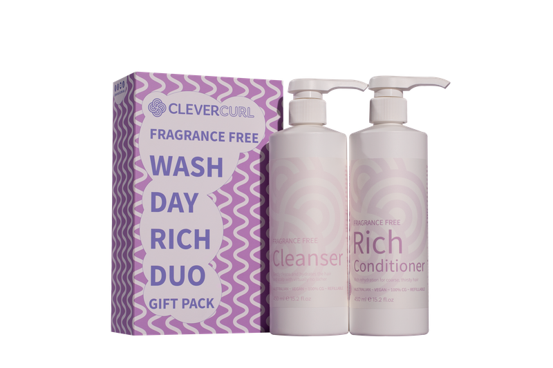 Clever Curl Fragrance Free Wash Day Rich Mother's Day Duo